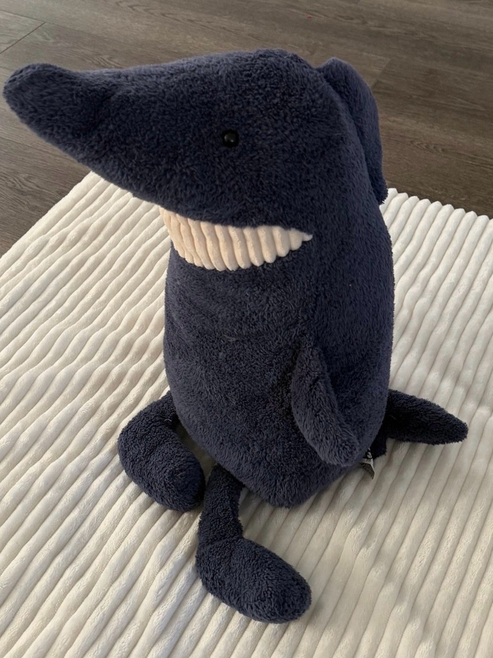 27”Plush Navy Shark Jellycat LARGE hard to find retired